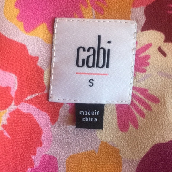 CAbi pink and orange summer top - Picture 3 of 4